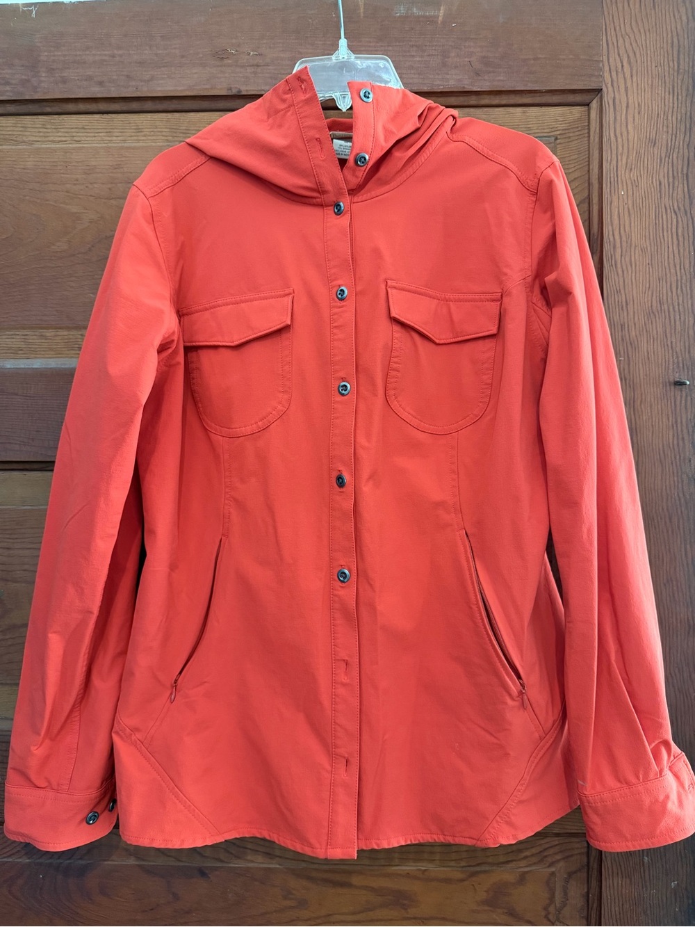 Duluth Trading Co Red/Orange Hooded Utility Jacket